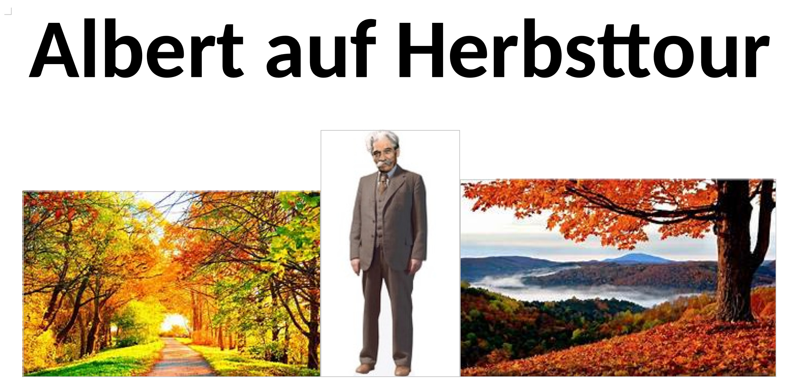 Du betrachtest gerade Albert auf Herbstour