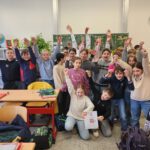 Riesiger Jubel in der Klasse 5d – sie sammelten beim Sponsorenlauf die meiste Summe ein!